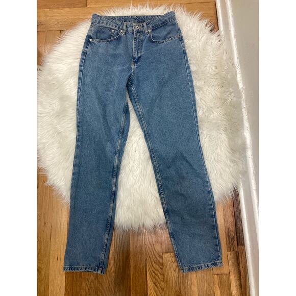 The RAGGED priest jeans size 28 made in turkey butt cut opening blue mom jean - Picture 6 of 7